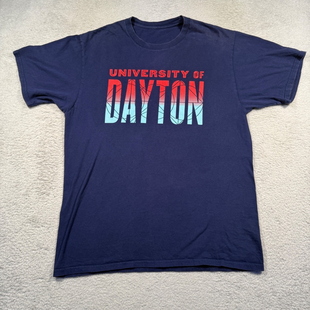 University of Dayton T-Shirt‎ Mens NCAA UD Graphic Tee Navy Blue